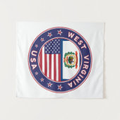 West Virginia Wandteppich (Vorderseite (Horizontal))