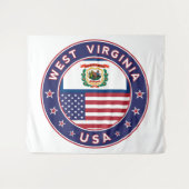 West Virginia Wandteppich (Vorderseite (Horizontal))