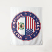 West Virginia Wandteppich (Vorderseite)