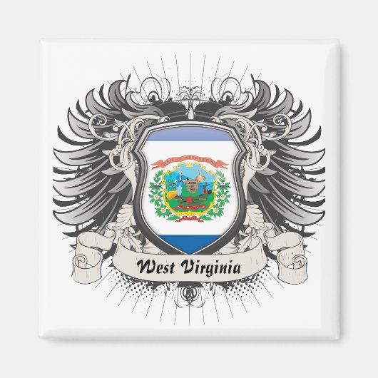 West Virginia Wappen Magnet (Vorne)