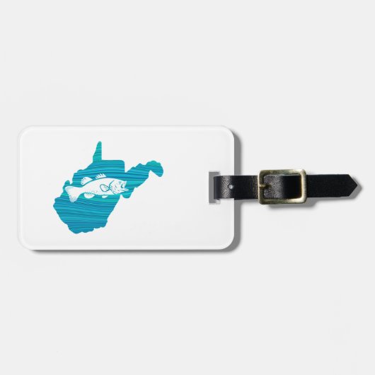 West Virginia Wave Fishing Gepäckanhänger (Vorderseite horizontal)