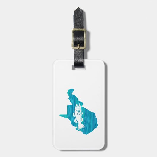 West Virginia Wave Fishing Gepäckanhänger (Vorderseite vertikal)