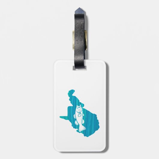 West Virginia Wave Fishing Gepäckanhänger (Rückseite vertikal)