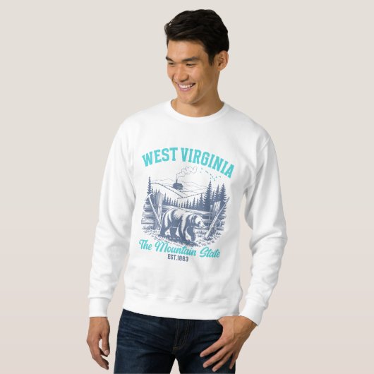 West Virginia Wilderness Bear Souvenir Sweatshirt (Vorne ganz)