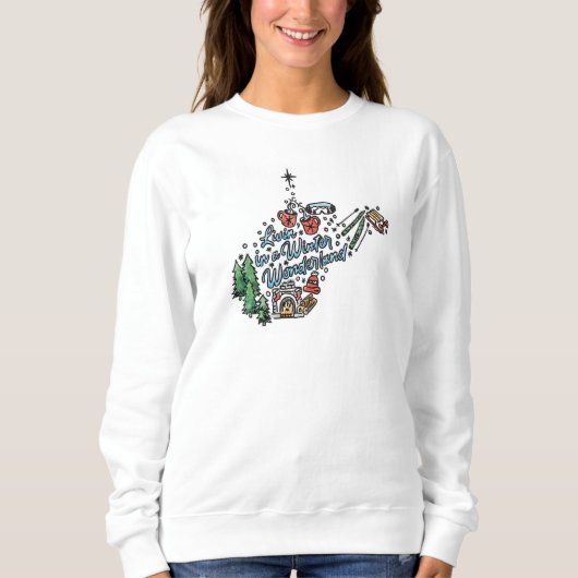 West Virginia Winter Wonderland Sweatshirt (Vorderseite)