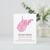 WEST VIRGINIA Wir haben neue Adresse Neue Zuhause Postkarte (Stehend Vorderseite)