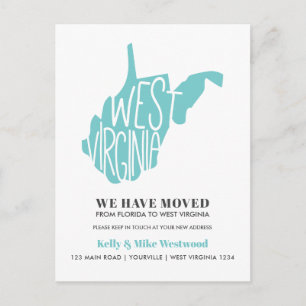 WEST VIRGINIA Wir haben neue Adresse Neue Zuhause Postkarte