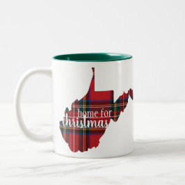 West Virginia - Zuhause für WeihnachtsTasse Zweifarbige Tasse