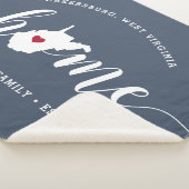 West Virginia Zuhause Staat Personalisiert Sherpadecke (3/4)