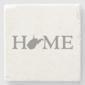 West Virginia Zuhause Staat Shaped Letter Virginia Steinuntersetzer (Vorderseite)