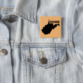 West Virginia Zuhause weg vom Staat Button Abzeich (Beispiel)