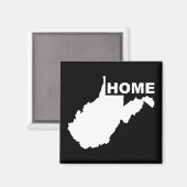 West Virginia Zuhause weg vom Staat Kühlschrankmag Magnet (Vorderseite/Rückseite)