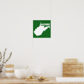 West Virginia Zuhause weg vom Staat Poster-Zeichen Poster (Küche)