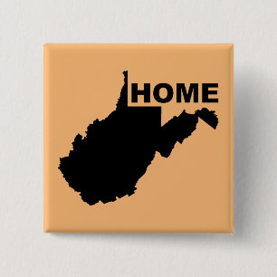 West Virginia Zuhause weg von State Button Abzeich