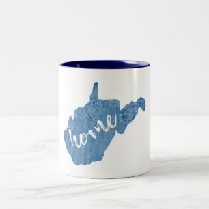West Virginia Zuhause Wood Grain Zweifarbige Tasse