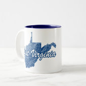 West Virginia Zweifarbige Tasse (Vorderseite Links)