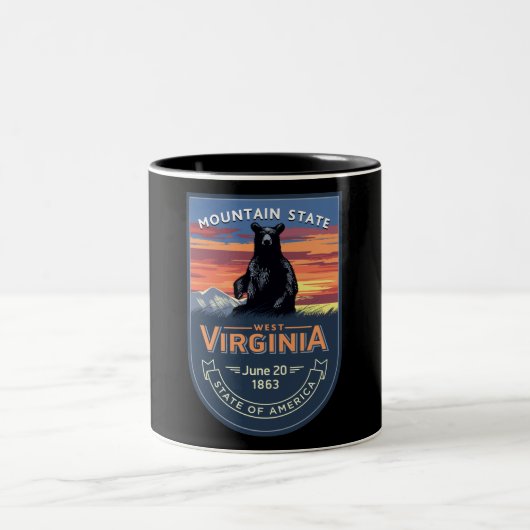 West Virginia Zweifarbige Tasse (Mittel)