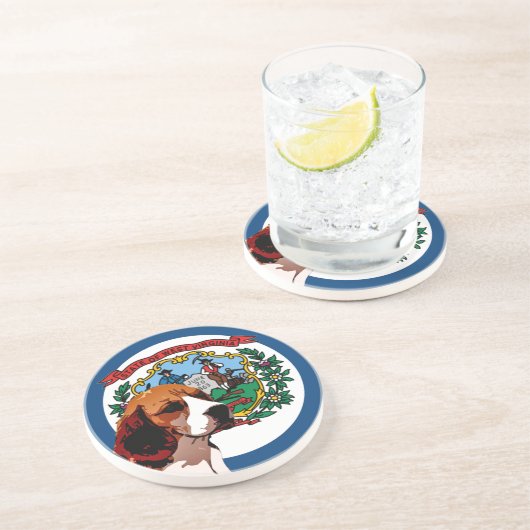 West- VirginiaBeagle Sandstein Untersetzer (Seite)