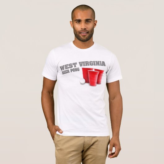 West- Virginiabier Pong T - Shirt (Vorne ganz)