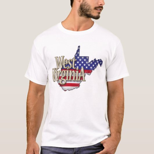West- Virginiaflagge T-Shirt (Vorderseite)