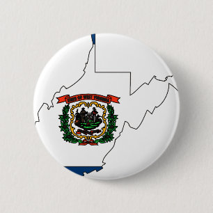 West- Virginiaflaggen-Karte Button
