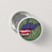 West- VirginiafriedensStaat - Knopf Button (Vorne & Hinten)