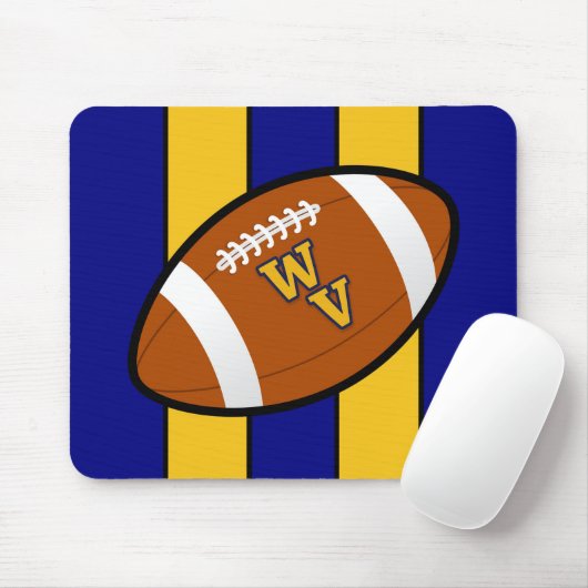 West- Virginiafußball-Blau-und Goldstolz Mousepad (Mit Mouse)
