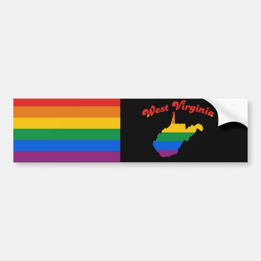 WEST- VIRGINIAGay Pride Autoaufkleber (Vorne)