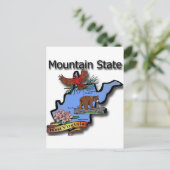 West- VirginiagebirgsStaats-Kardinals-Bär Rhodode Postkarte (Stehend Vorderseite)