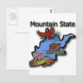 West- VirginiagebirgsStaats-Kardinals-Bär Rhodode Postkarte (Vorne/Hinten)