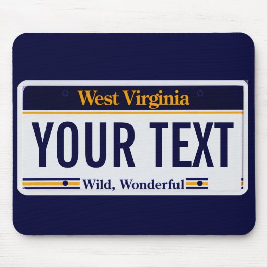 West- VirginiaKfz-KennzeichenMausunterlage Mousepad (Vorne)