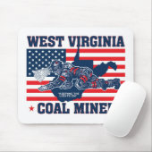 WEST- VIRGINIAkohlen-BERGMANN-ROTES WEISSES UND Mousepad (Mit Mouse)