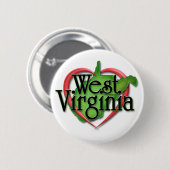 West- VirginiaLiebe-Umarmung Button (Vorne & Hinten)