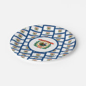 West Virginian Flag, Flag of West Virginia Pappteller (Schrägansicht)