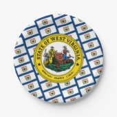 West Virginian Flag & Seal, West Virginia Pappteller (Vorderseite)
