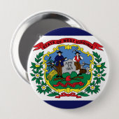 West- VirginiaStaats-Flagge Button (Vorne & Hinten)