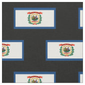West- VirginiaStaats-Flagge Stoff (Nahaufnahme)
