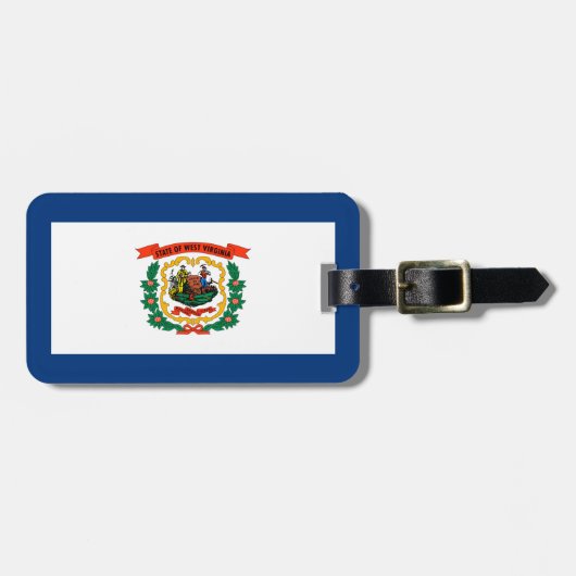 West- VirginiaStaats-Flaggen-Entwurf Gepäckanhänger (Vorderseite horizontal)