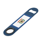 West- VirginiaStaats-Flaggen-Entwurf Speedflaschenöffner (Rückseite Schrägansicht)