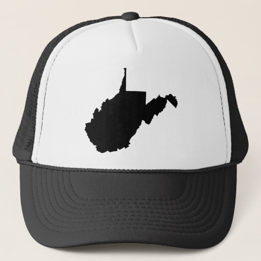 West- VirginiaStaats-Kontur Truckerkappe (Vorderseite)