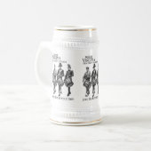 WEST- VIRGINIAtee-PARTY-BIER STEIN Bierglas (Vorderseite Links)