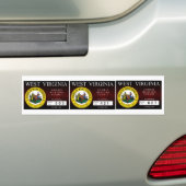 West- Virginiazombie-Jagd-Erlaubnis Autoaufkleber (Auf Auto)