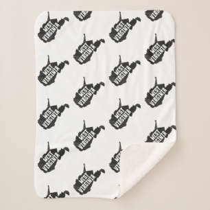 West- VirginiaZuhause-Vintage beunruhigte Karte Sherpadecke