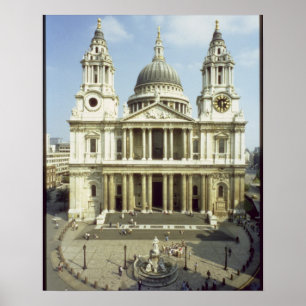 West vor der St. Paul's Cathedral, entworfen von S Poster