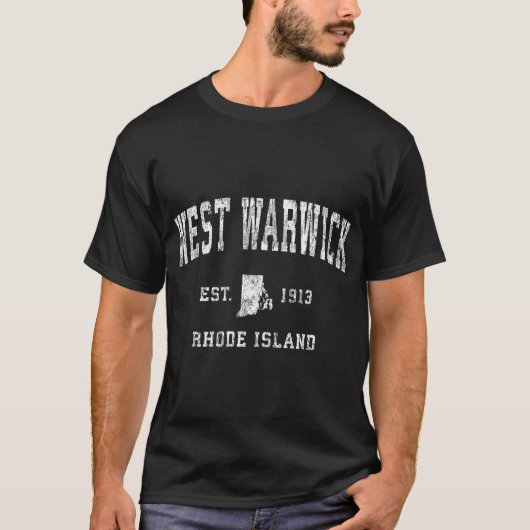 West Warwick Rhode Island Ri Athletic Sports T-Shirt (Vorderseite)