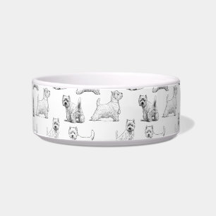 West White Terrier Pet Napf