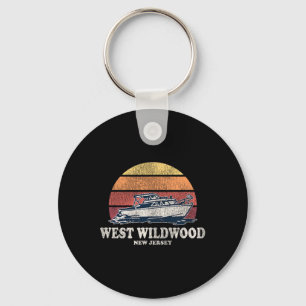 West Wildwood Nj Vintag Bootfahren 70er Retro Boat Schlüsselanhänger