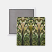 West Wind Green Abstrakt verkettetes Glas Magnet (Vorderseite/Rückseite)