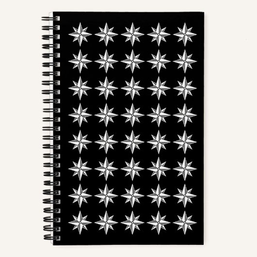 West Wind Postcards' Compass Logo Pattern Notizblock (Vorderseite)