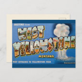 West Yellowstone Nationalpark Postcard Karte (Vorne/Hinten)